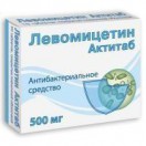 Левомицетин Актитаб, табл. п/о пленочной 500 мг №10