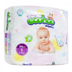 Подгузники 24 шт. Ecoboo 3-6 кг р.  S