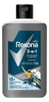 Гель для душа и умывания + шампунь, Rexona (Рексона) 490 мл Мен Активный уголь 3 в 1