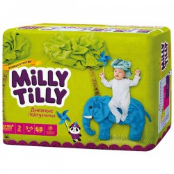 Подгузники 68 шт. Milly Tilly Мини 2 дневные 3-6 кг