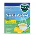 Викс Актив Симптомакс, порошок для приготовления раствора для приема внутрь 5 г 5 шт лимон витамин С