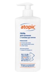 Гель для купания Atopic с головы до пяток 400 мл