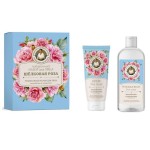 Набор подарочный, Рецепты бабушки Агафьи 250 мл + 50 мл Сибирская травница Шелковая роза розовая вода + крем для лица молодость и свежесть коробка